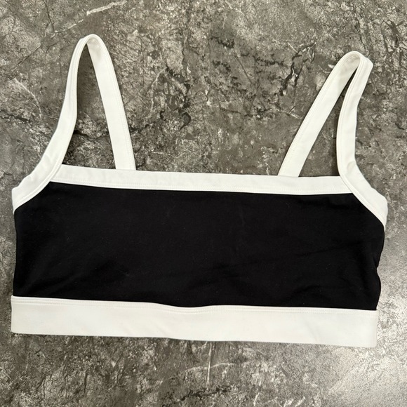 Splits59 Womens Monah Rigor Bra Unpadded Back Reflective Logo Black/White Sz M - Picture 3 of 8